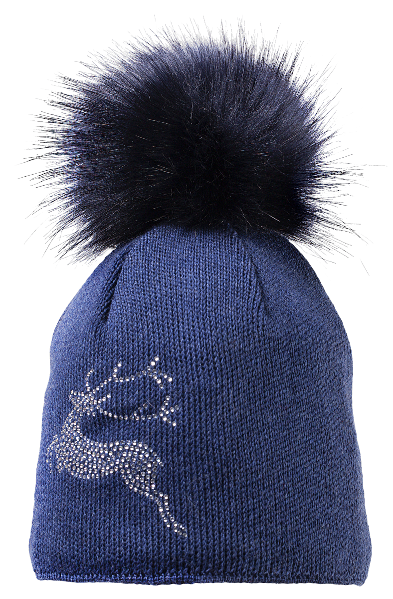 Silver Beanie | 100% Extrafine Merino Wool Beanie with Pompom