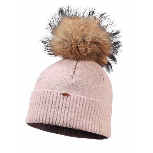 Tristano Faux Fur Beanie | Premium Wool Beanie with Faux Fur Pompom