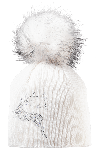 Silver Beanie | 100% Extrafine Merino Wool Beanie with Pompom