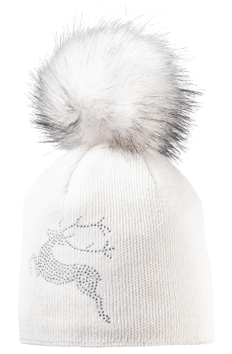 Silver Beanie | 100% Extrafine Merino Wool Beanie with Pompom