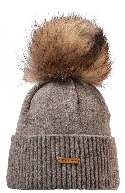 Tristano Faux Fur Beanie | Premium Wool Beanie with Faux Fur Pompom