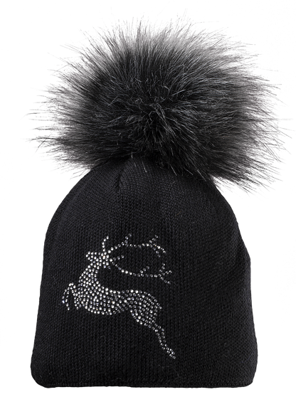Silver Beanie | 100% Extrafine Merino Wool Beanie with Pompom