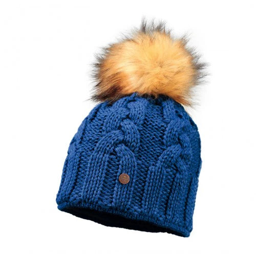 Desna Faux Fur Beanie | Premium Wool Beanie with Faux Fur Pompom