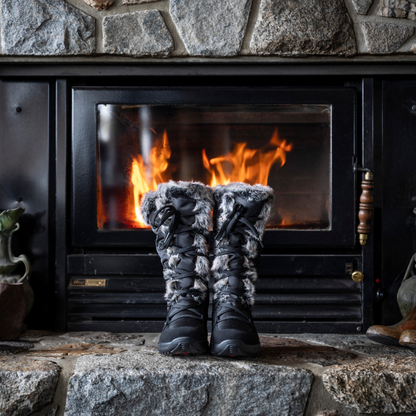 Venice Women’s Premium Italian Après Snow Boot – Grey Fur