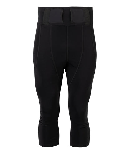 Black LENZ Heat Pants 2.0 unisex heated base layer pants with a wide waistband, front view